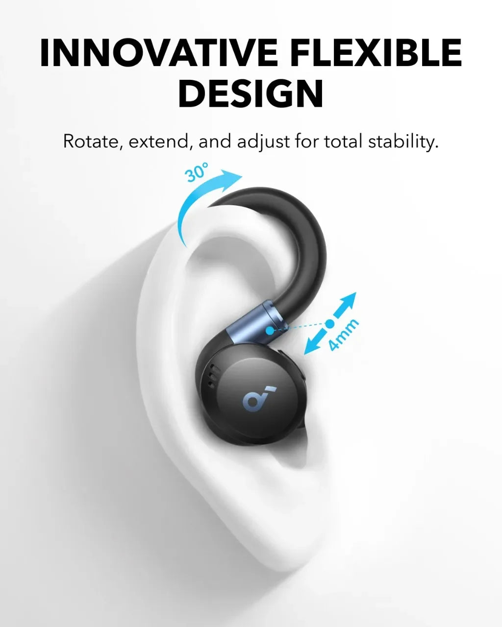 Soundcore Anker Sport X20 Écouteurs Bluetooth True Wireless – Crochets Oreille Sport | Workout & Fitness