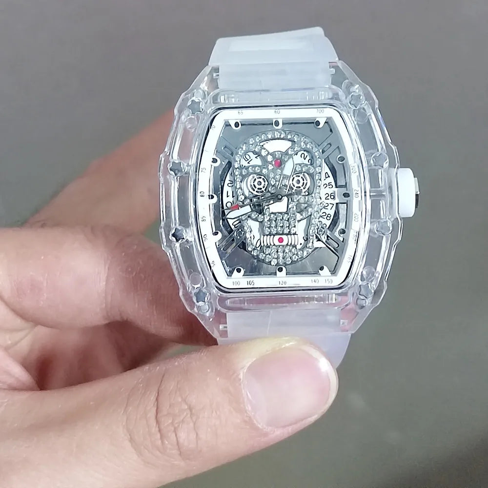 Montre Homme Luxe Mécanique Automatique Transparente – Étanche Fashion Tendance 2025