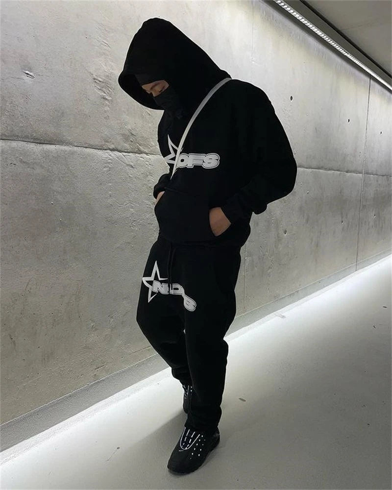 Sweat à Capuche Homme Y2K Harajuku Hip Hop Imprimé Lettres Loose Punk Rock Gothic Goth Streetwear Tendance Alternatif Urbain – Hoodie Y2K Premium Goth Streetwear | Mode Homme Y2K Alternatif Premium