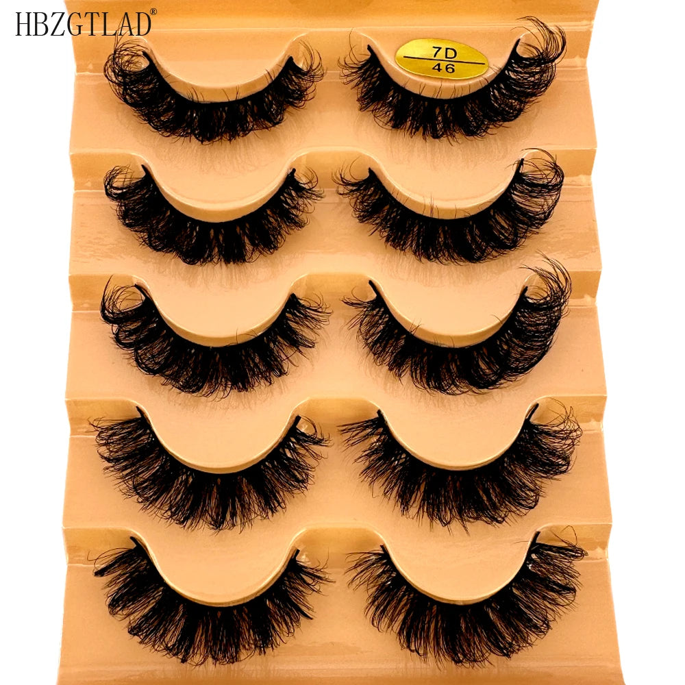 Faux Cils Cat Eye 3D – Lot 5 Paires | Manga Wispy Naturels Courbe D