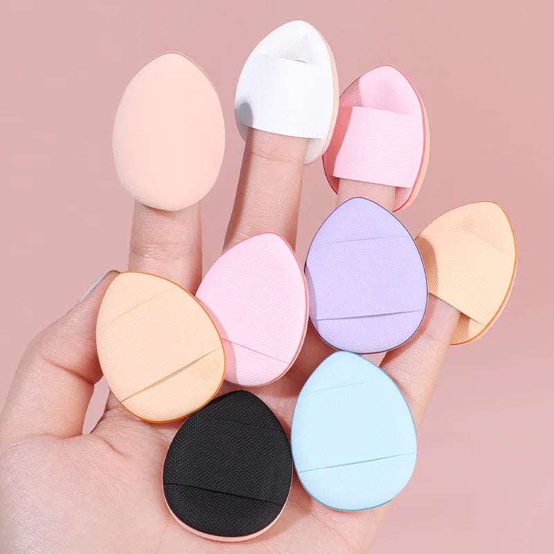 Lot 20 Mini Puffs Coussin d’Air Doigt – Éponge Maquillage Professionnelle | Fond de Teint, Correcteur & Anti-Cernes | Sec & Humide