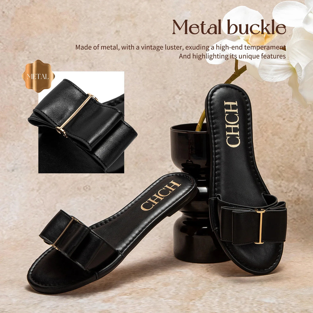 Mules PU Rouge Luxe Plate Femme 2025 – Chaussures Qualité Premium Nouvelle Collection