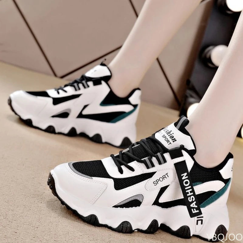 Baskets Femme Plateforme Épaisse – Running, Sport & Casual | Semelle Confort Printemps-Automne
