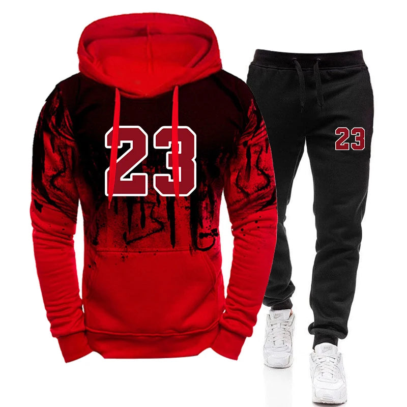 Herren-Sweatshirt mit Kapuze – Lässige Jogginghose Bequem Sport Herbst Winter Alltag | Premium Herrenmode