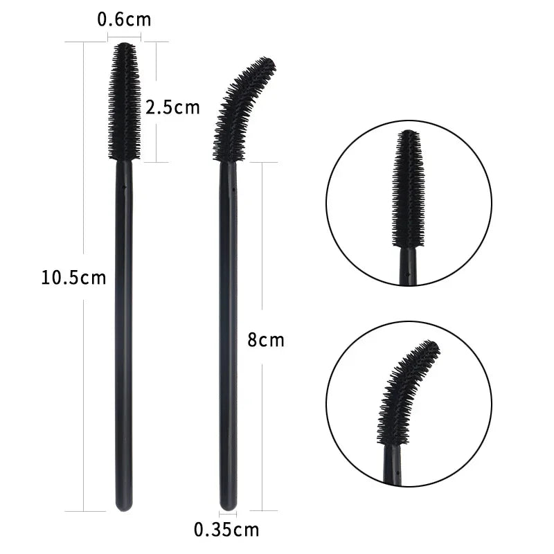 Brosses Silicone Cils Jetables – Lot 50 Pcs | Applicateur Mascara & Extension