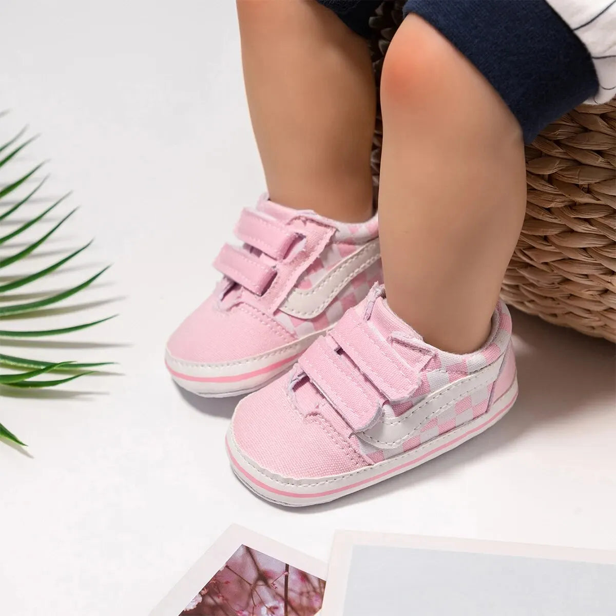 Chaussures Bébé Toile Unisexe Semelle Antidérapante – Sneakers Premiers Pas Garçon Fille Casual