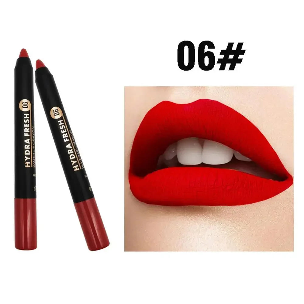 Crayon Rouge à Lèvres Mat Velvet 9 Couleurs – Longue Tenue Waterproof | Lip Tint Nude Hydratant Sexy