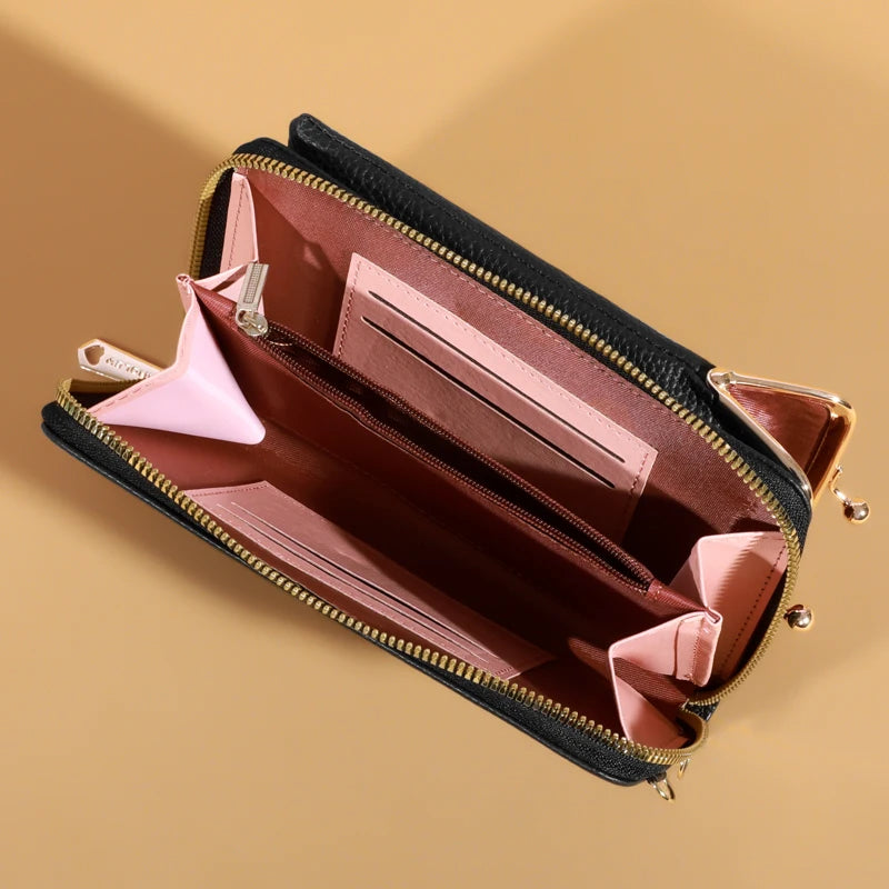 Mini Sac Bandoulière Femme Cuir Mat – Pochette Messenger Clutch Téléphone Tendance