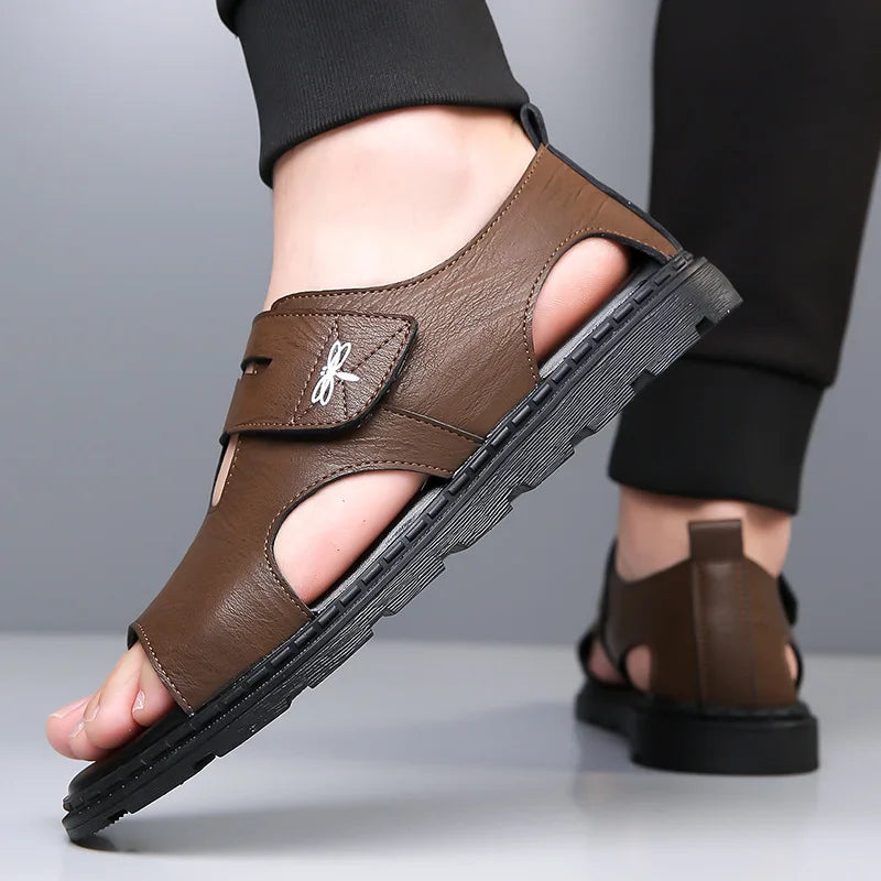 Sandales Romaines Cuir Soft Bottom Homme – Confortables Plage Qualité Premium Casual