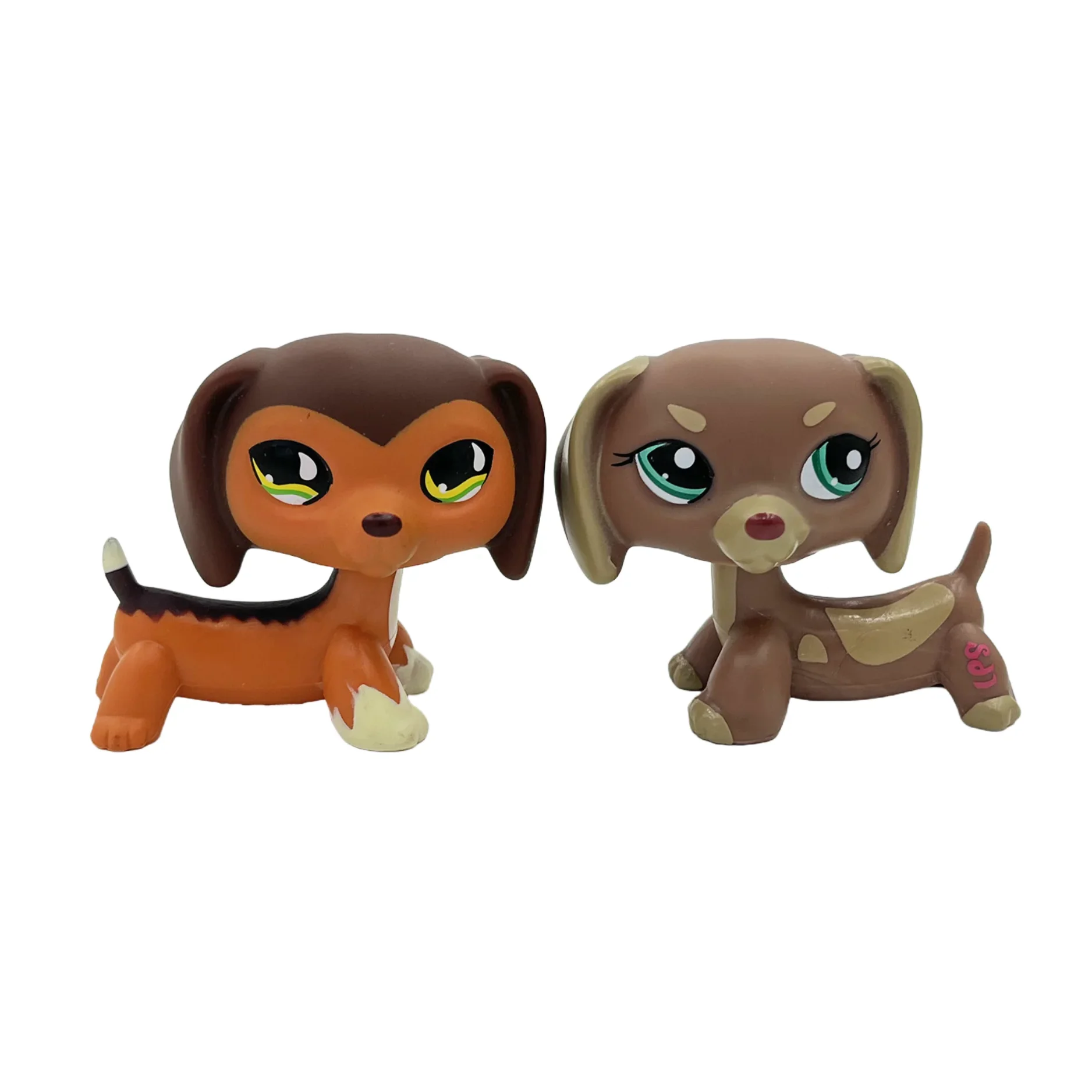 Lot 2 Figurines Animaux Rares LPS – Chat Mignon & Chien Tête Ballante Teckel Colley Cocker Danois | Jouet Collectionnable Enfants