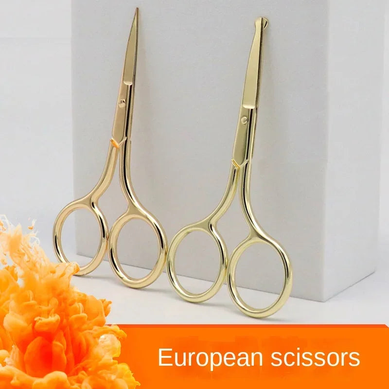 Ciseaux Maquillage Style Européen 9CM – Inox Professionnel | Sourcils, Poils de Nez & Manucure