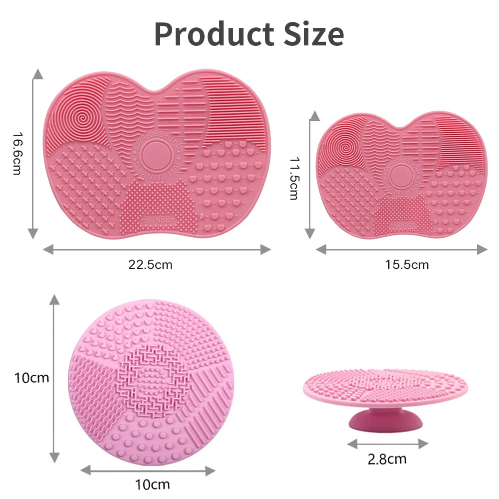 Tapis Nettoyant Pinceaux Maquillage Silicone – Outil Nettoyage Professionnel Fard & Fond de Teint | Mat Cosmétique