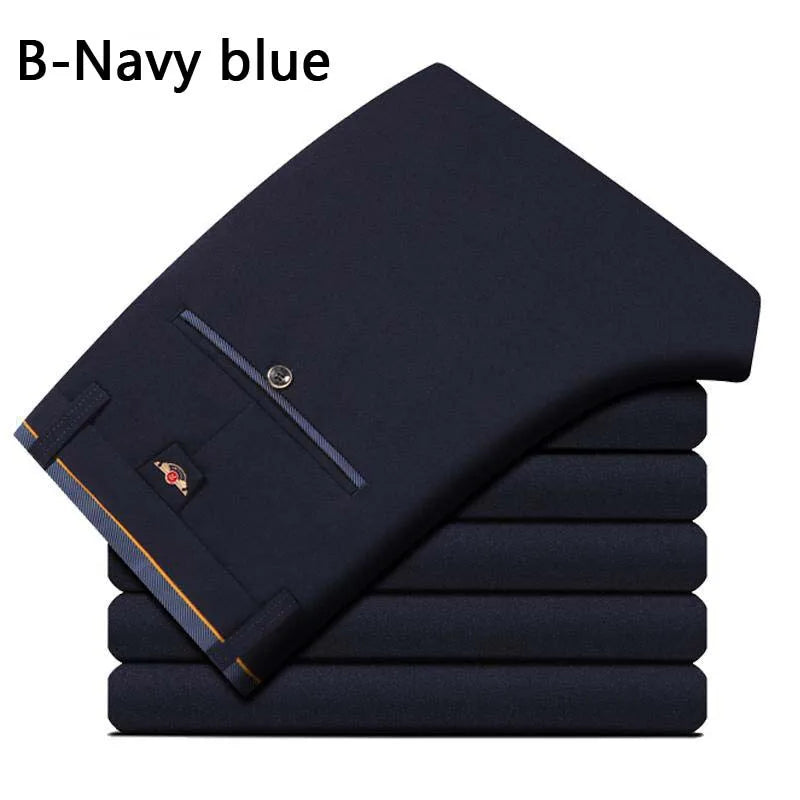Pantalon Homme Business Casual Été Droit Élastique Formel Grande Taille 28-40 – Pantalon de Costume Mode Élégant Confortable | Mode Homme Premium