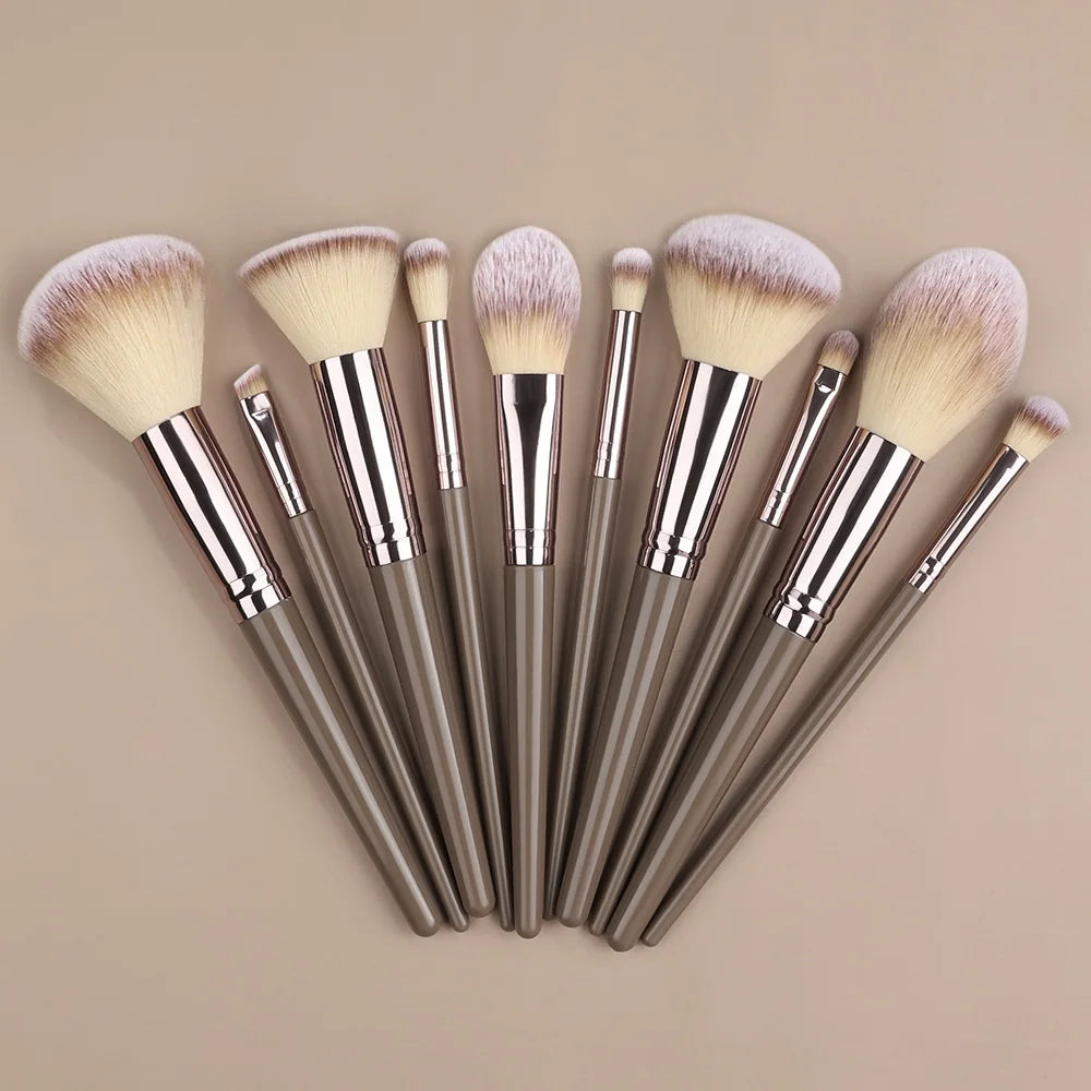 Set Pinceaux Maquillage Fluffy 3 à 20 Pcs – Poudre Libre, Fards & Blush | Brosse Fond de Teint Femme