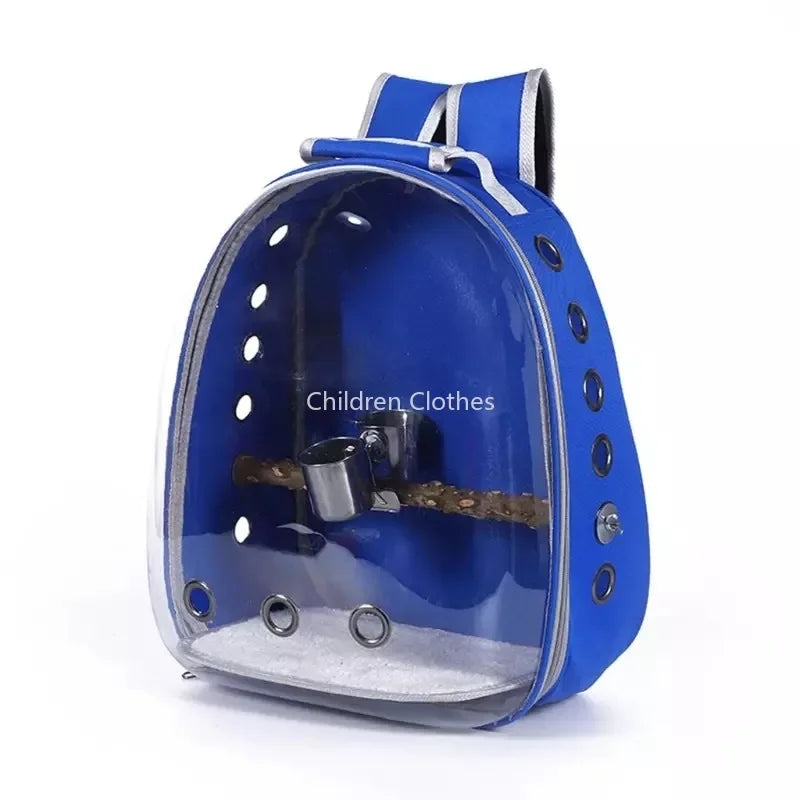 Sac Transport Perroquet & Oiseaux Backpack Acrylique – Perchoir, Mangeoire, Cage Portable | Perruche, Cocatièl & Lapin