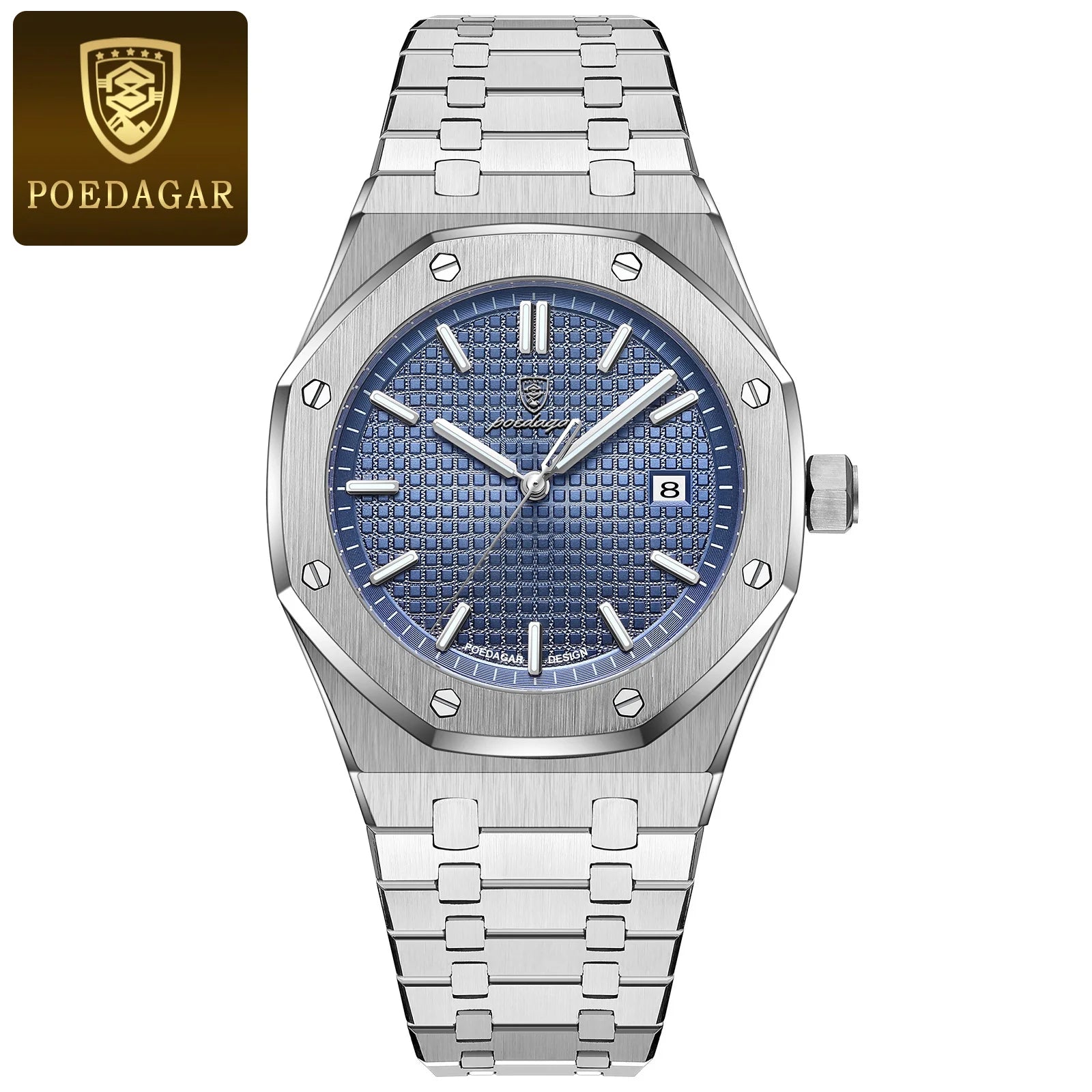 Montre Homme POEDAGAR Business Luxe Quartz – Acier Lumineux Étanche Date Fashion