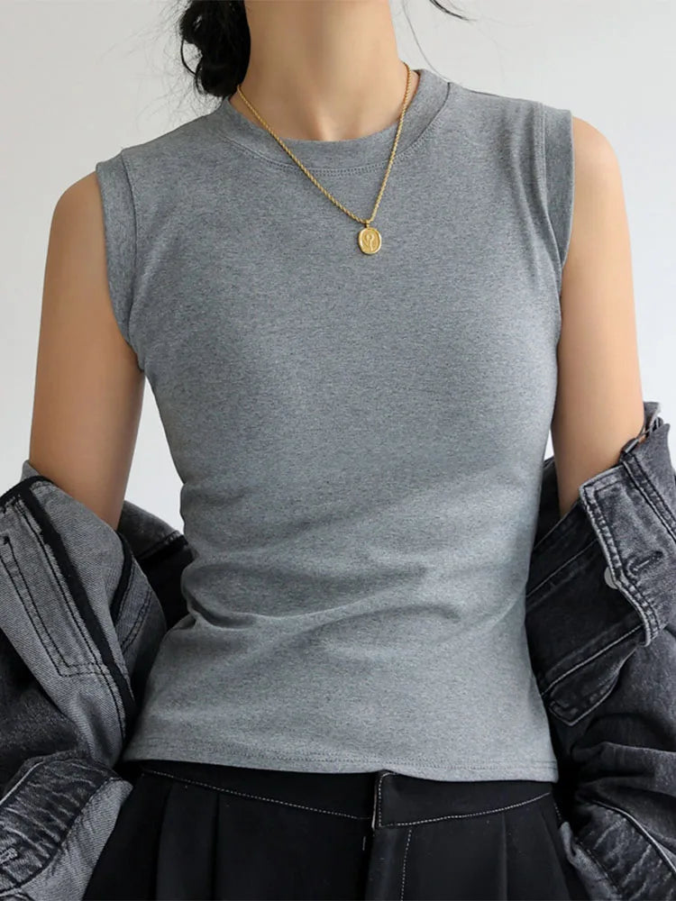 Caraco Débardeur Femme Col Rond Multicolore Basique Sans Manches – Top Sous-Vêtement Couvrant Décolleté Latéral | Mode Essentiel