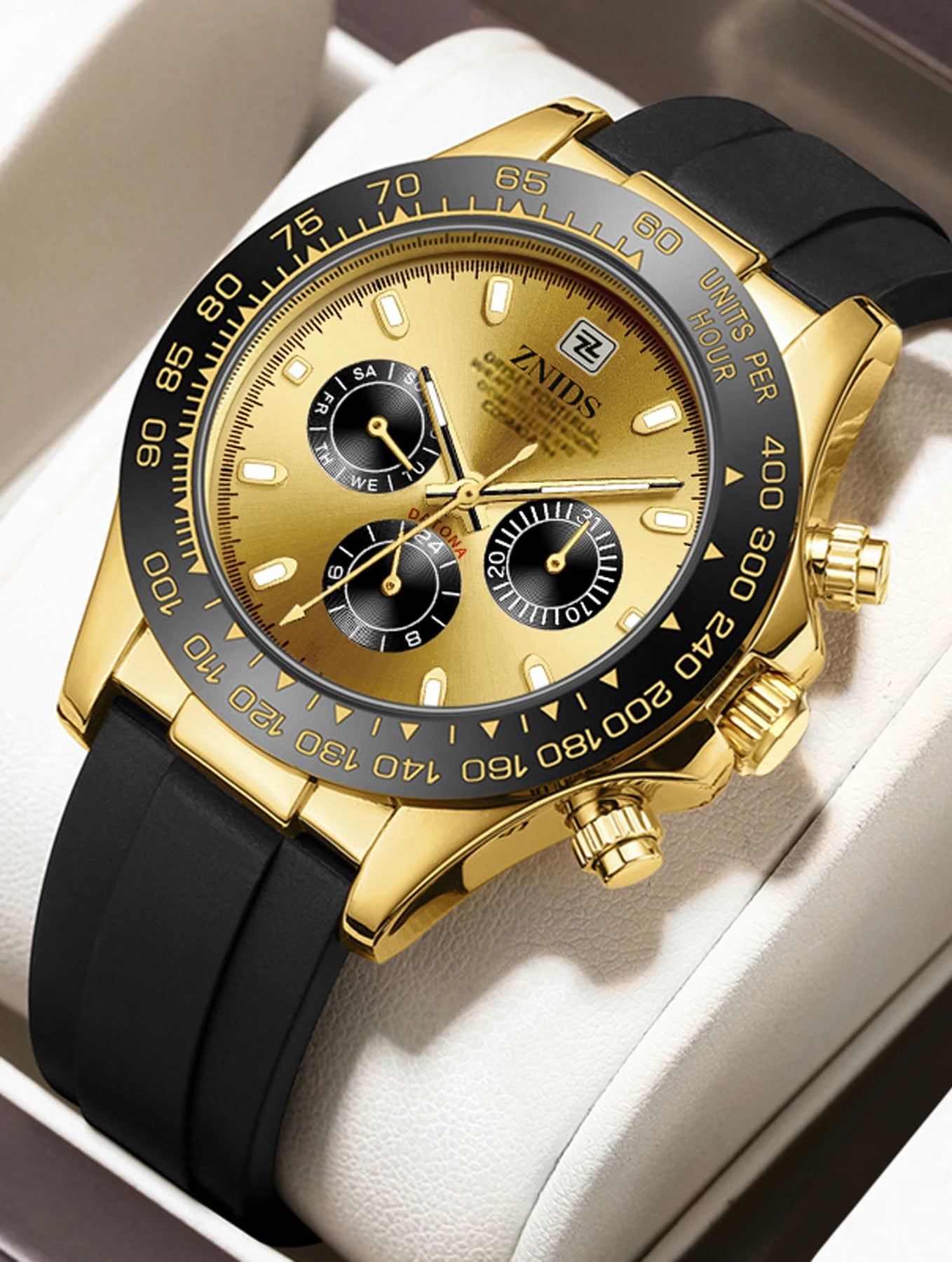 Montre Homme Luxe Légère Quartz Bracelet Silicone – Étanche Multifonction Business & Quotidien