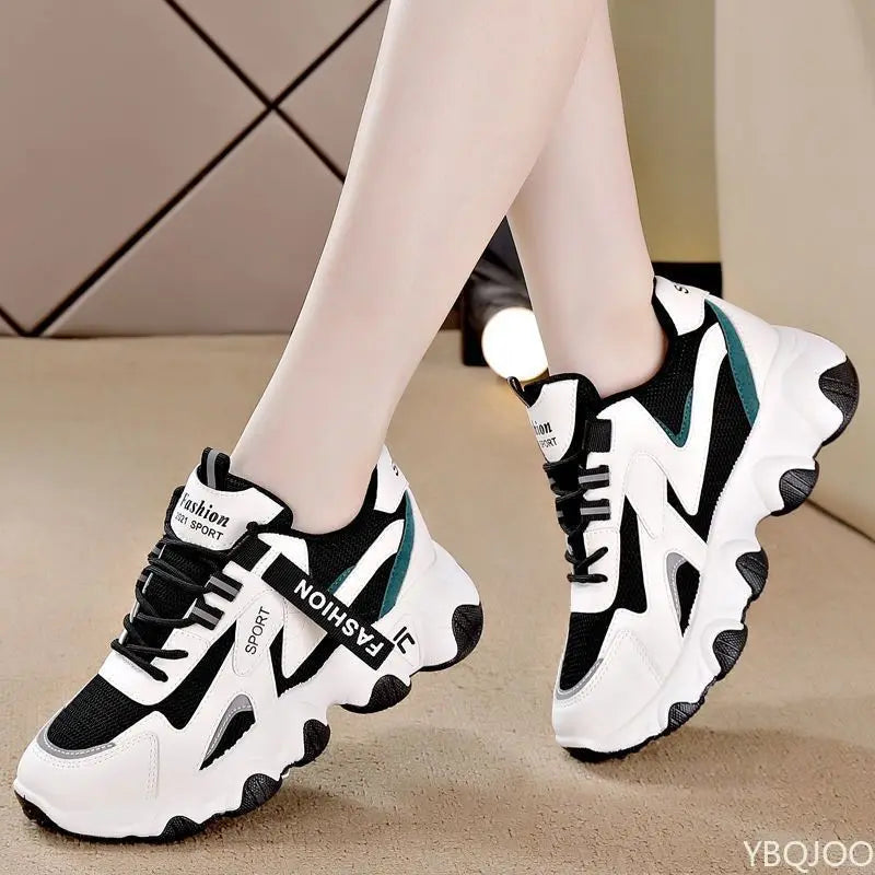 Baskets Femme Plateforme Épaisse – Running, Sport & Casual | Semelle Confort Printemps-Automne