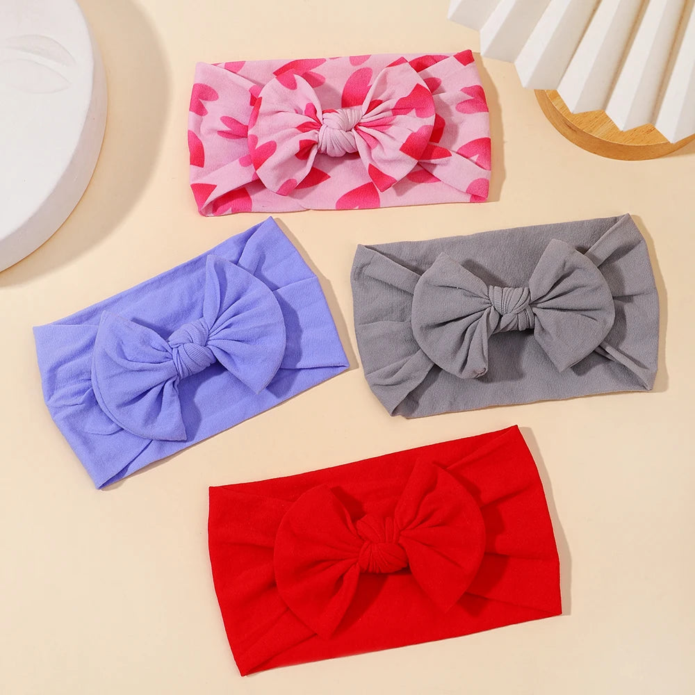Bandeau Nœud Bébé Fille Élastique Large – Turban Headband Accessoire Cheveux 48 Couleurs