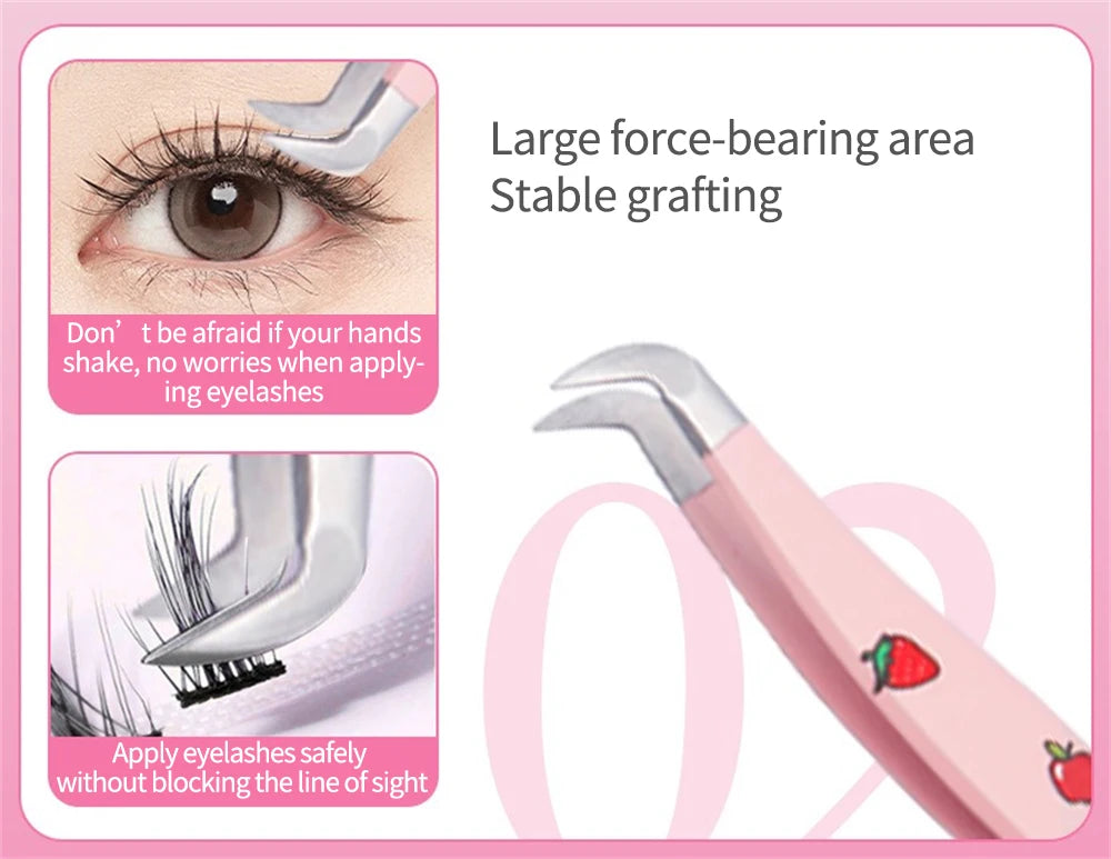 Pinces Extension Cils Inox – Outil Pose Cils & Nail Art | Ramasse-Strass