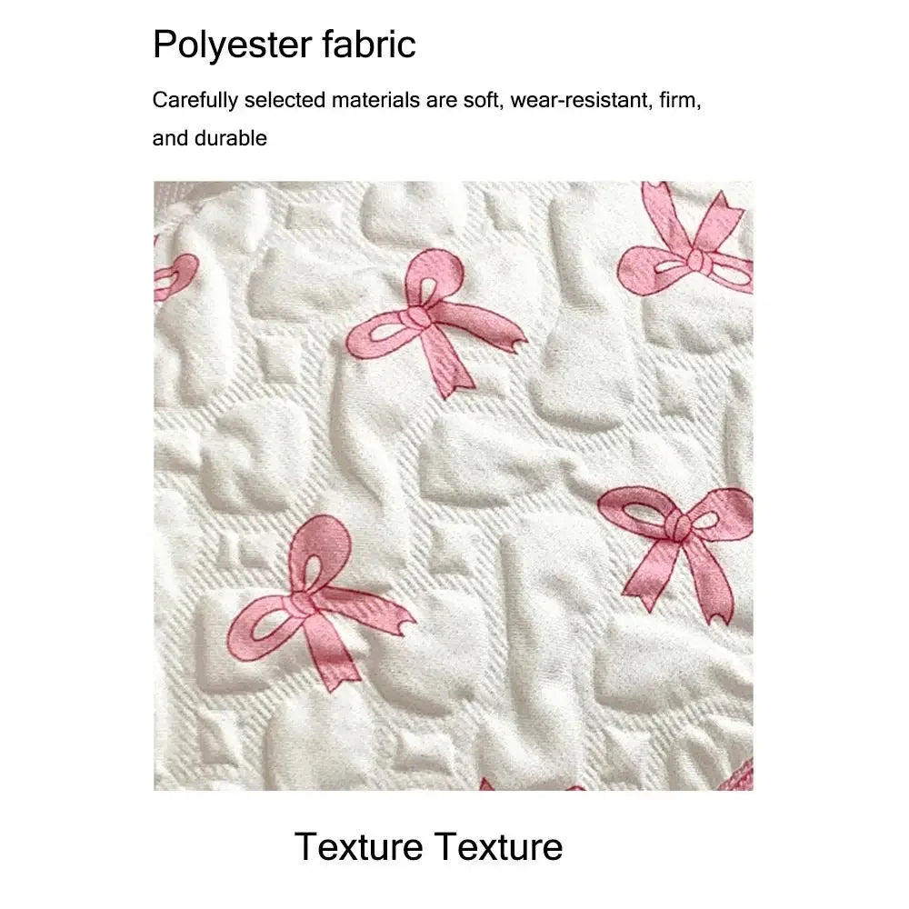 Trousse Cosmétique Nœud Plissé Coton Matelassé – Pochette Maquillage Voyage Filles | Organisateur Portable