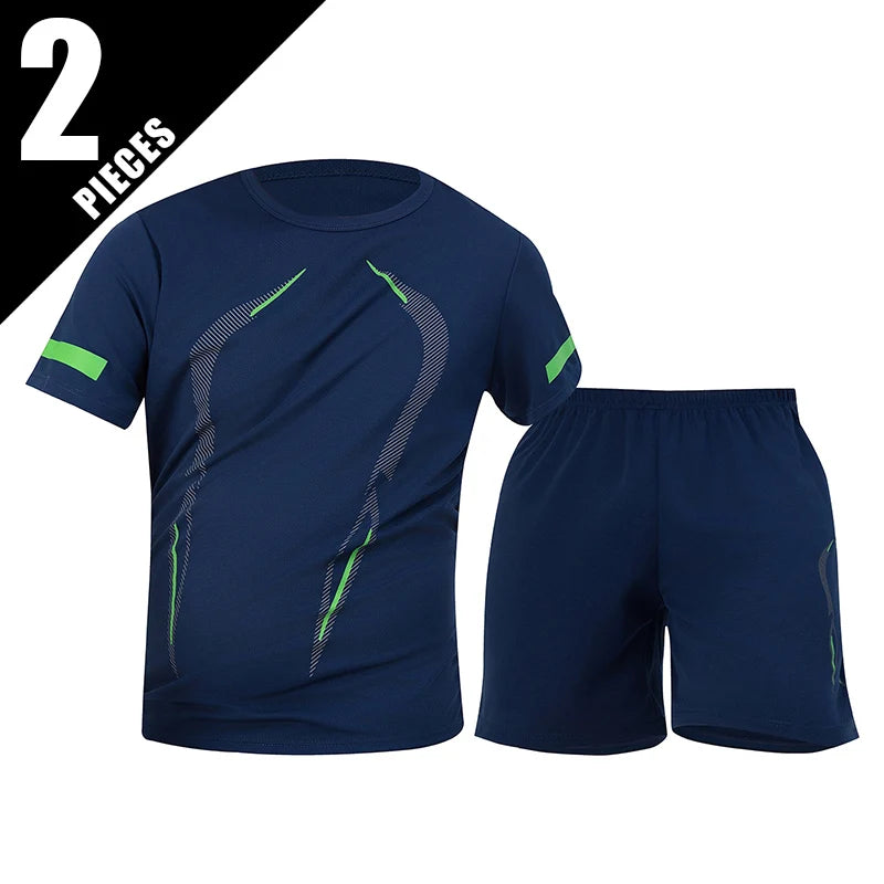 Ensemble Sport Homme Séchage Rapide Grande Taille T-Shirt + Short Lot 2/4/6 Pièces Loisirs Running Fitness Casual Ado – Pack Sport Économique | Mode Homme Sport Premium