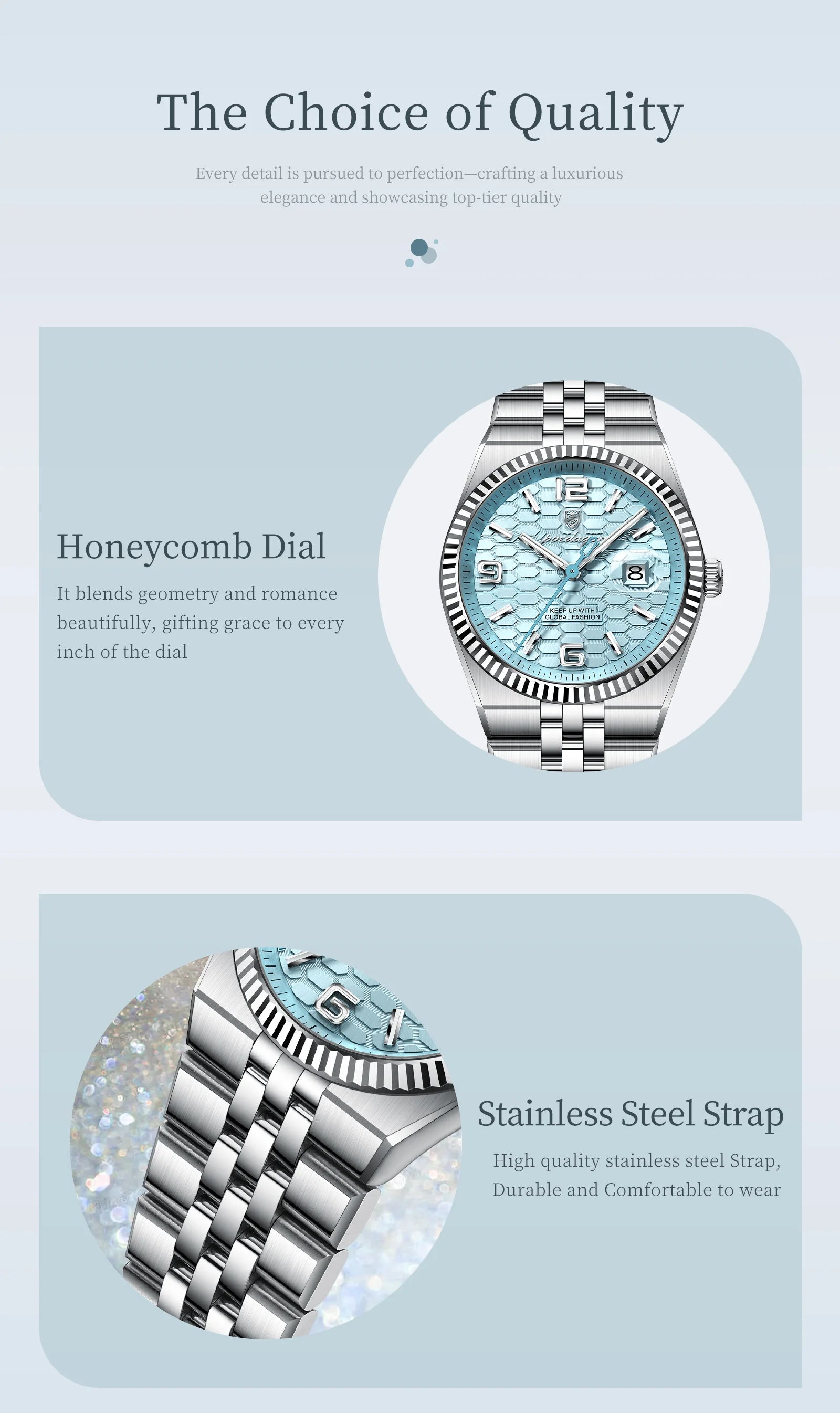 Montre Femme POEDAGAR Élégante Luxe Quartz – Lumineuse Étanche Date + Boîte Cadeau