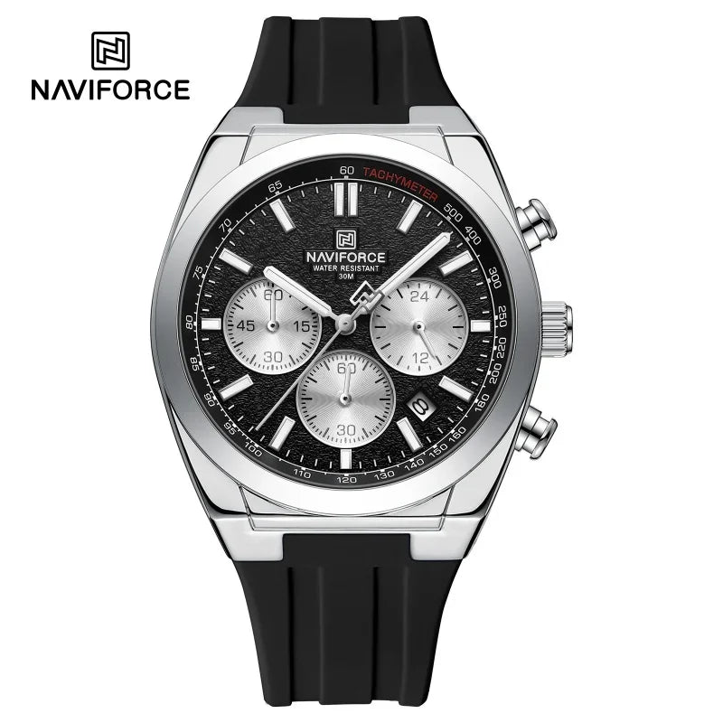 Montre Homme Naviforce 8080 Chronographe Multifonction 2025 – Sport Militaire Luxe Quartz
