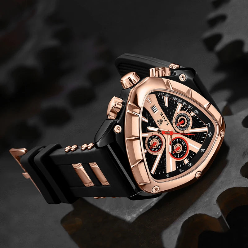 Herrenuhr LIGE Chronograph Militär Sport Armbanduhr Quarz Wasserdicht Luxus Trendig | LIGE Chronograph Militär Premium-Uhr