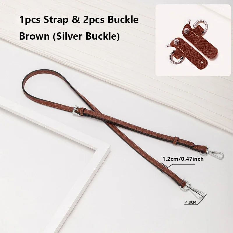 Bandoulière Remplacement Cuir Véritable – Sangle Sac Crossbody Compatible Longchamp Sans Perforation
