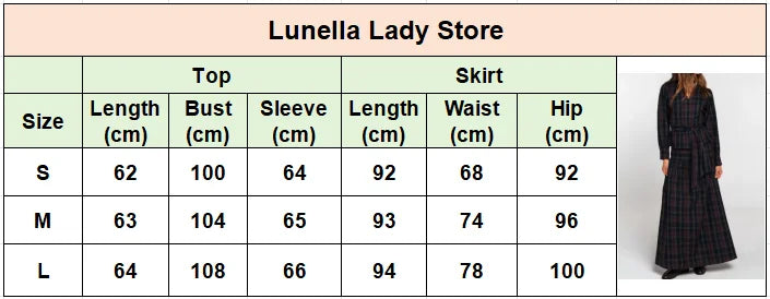 Ensemble 2 Pièces Femme Veste À Carreaux Manches Lanterne Lacets Plissée & Jupe Longue – Tenue Bureau Casual Chic Élégante | Mode