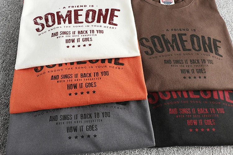 T-Shirt Homme Été Style Américain Rétro Manches Courtes Col Rond Lettres Imprimées 100% Coton Washed Vintage Loose Casual – Tee Streetwear Tendance | Mode Homme Premium