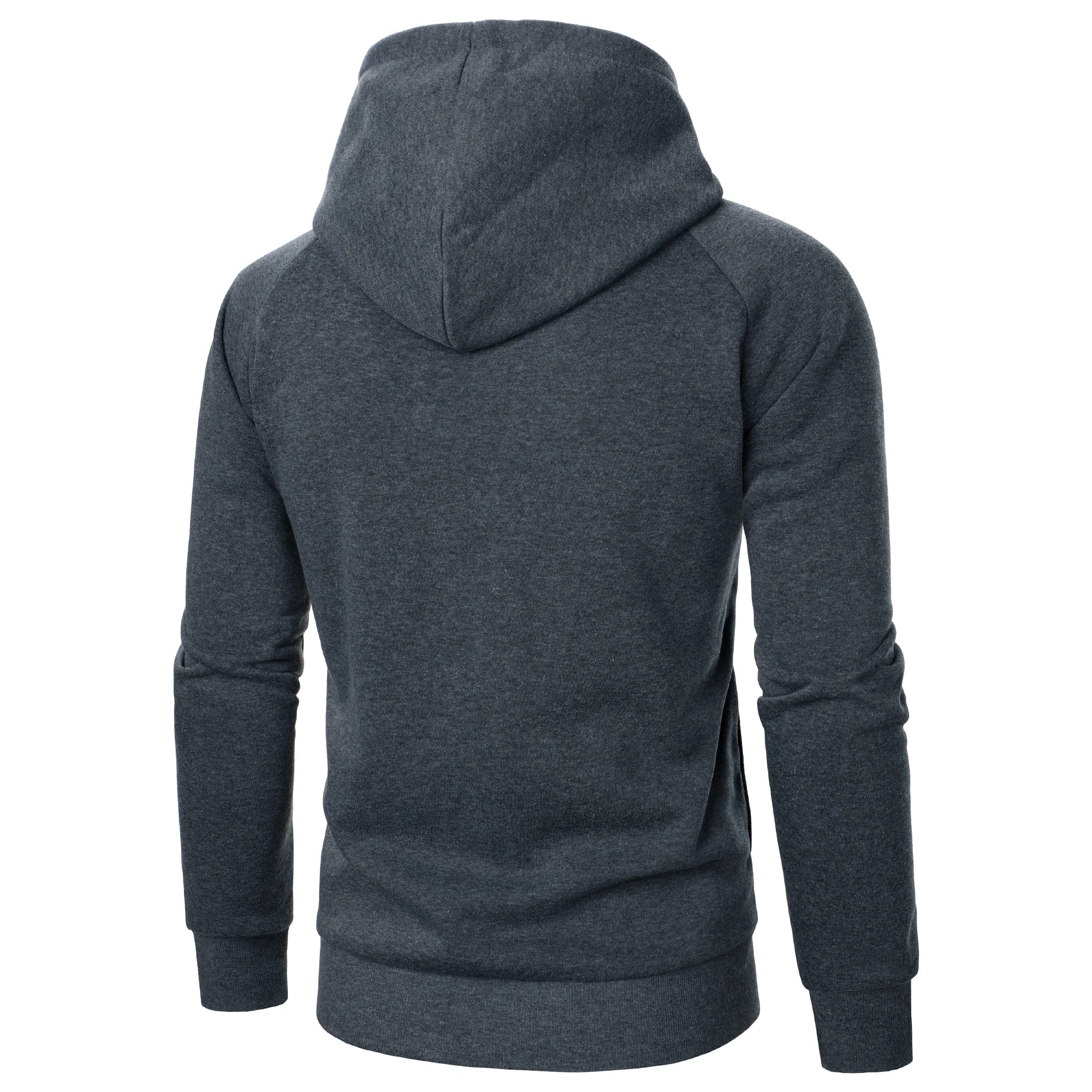Hoodie Homme Couleur Unie Zip Latéral – Sweat à Capuche Manches Longues Automne Hiver | Mode Homme Premium