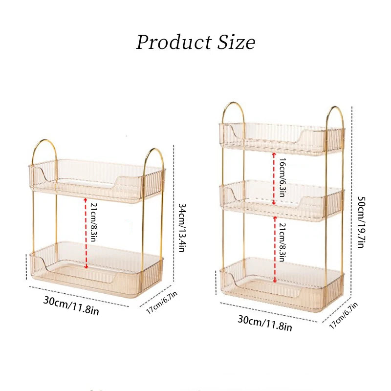 Étagère d’Angle Organisateur Salle de Bain – Rangement Maquillage, Skincare & Cuisine | Support Cosmétiques Bureau
