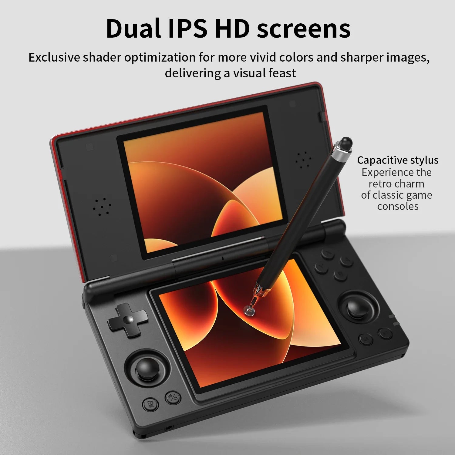 ANBERNIC RG DS Console de Jeu Flip 4'' IPS – Double Écran Multi-Touch, Android 14, WiFi Streaming & IA | PS2 & Rétro