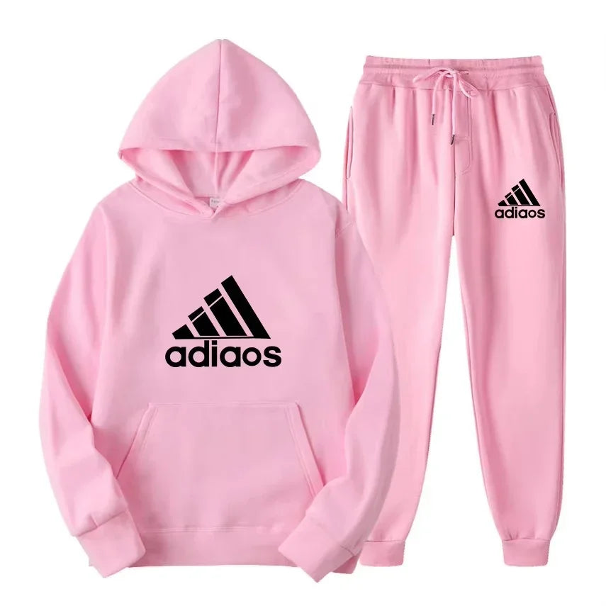 Ensemble Sport 2 Pièces Unisexe Automne Hiver – Sweat Capuche + Jogging Chaud Confortable Fitness Loisir | Mode Sportswear