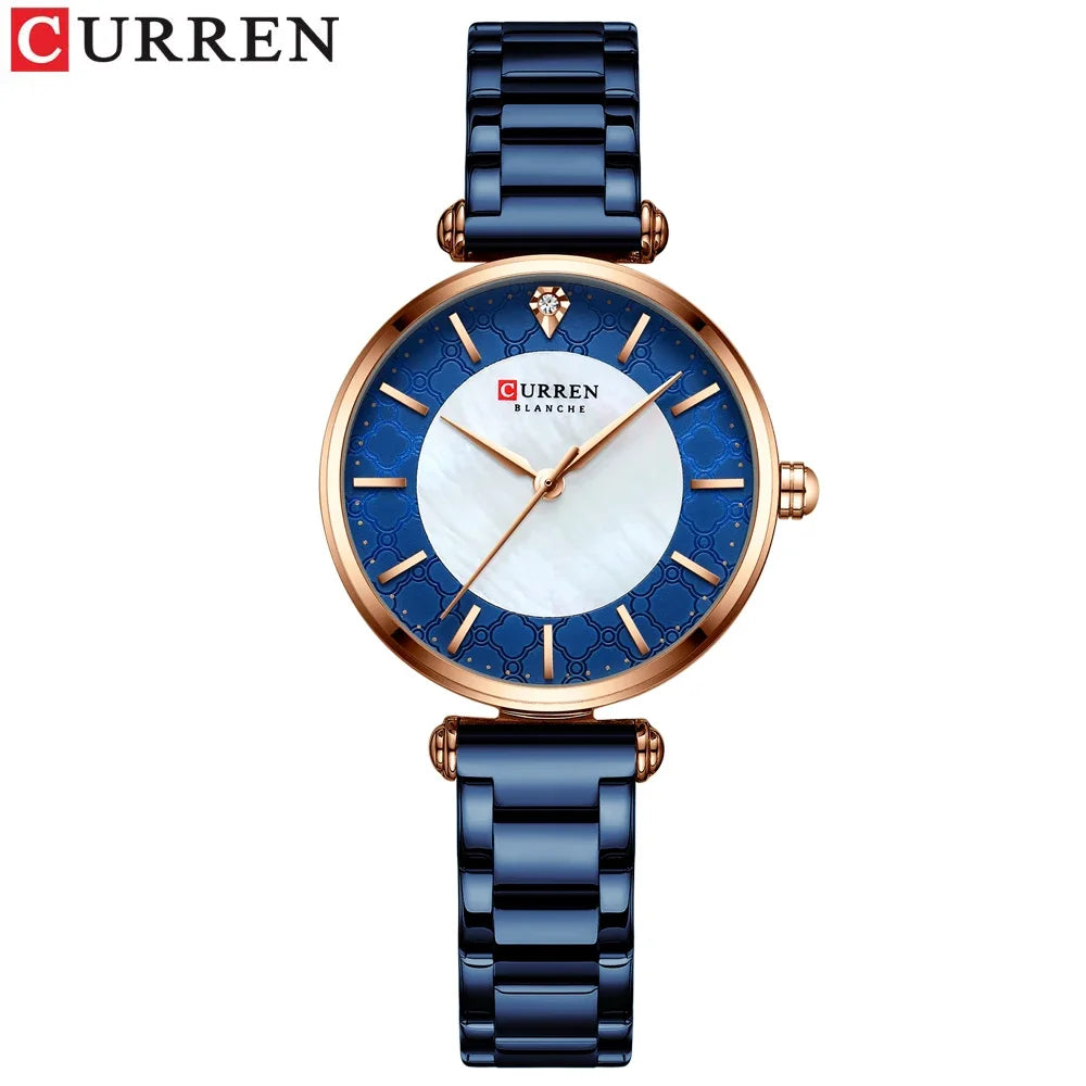 Montre Femme CURREN Luxe Quartz Japonais – Acier Inoxydable Étanche Élégante Fashion