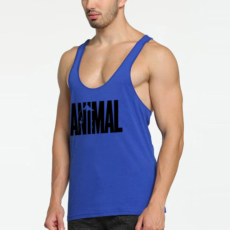 Herren Tanktop Gym Bodybuilding Fitness Print TIER Baumwolle Racerback Stringer Ärmellos Muskeltraining Bequem Leistungsstark Trend – Premium Gym Tanktop TIER Racerback Stringer Bodybuilding | Premium Herren Fitness Mode