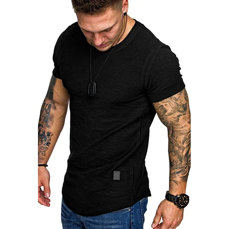 T-Shirt Homme Manches Courtes Col Rond – Casual Été Basique Léger Fashion Sport Running Actif | Mode Homme Premium