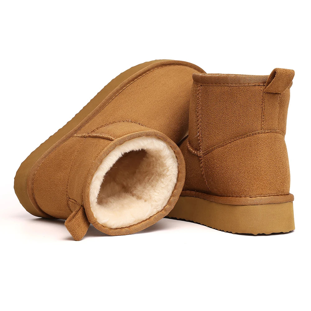 Eyriphy Boots Neige Fourrure Femme Hiver 2024 – Cheville Épaissies Non-Slip Outdoor Chaud