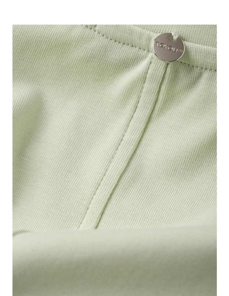 T-Shirt Lyocell Slim Fit Col Rond Manches Courtes Blanc - Basique Premium Polyvalent Printemps | TOYOUTH