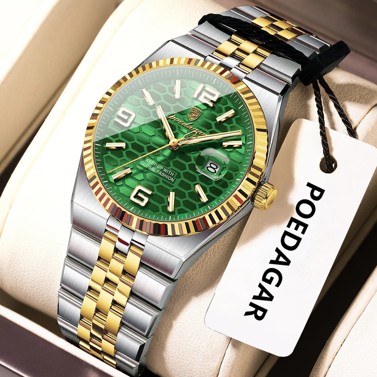 Montre Femme POEDAGAR Élégante Luxe Quartz – Lumineuse Étanche Date + Boîte Cadeau