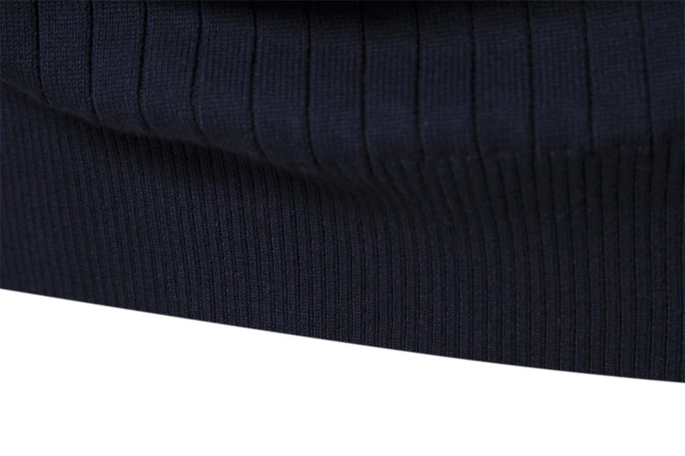 Pull Homme Zip Col Montant Coton Tricoté – Pullover Chaud Qualité Premium Automne Hiver | Mode Homme Premium