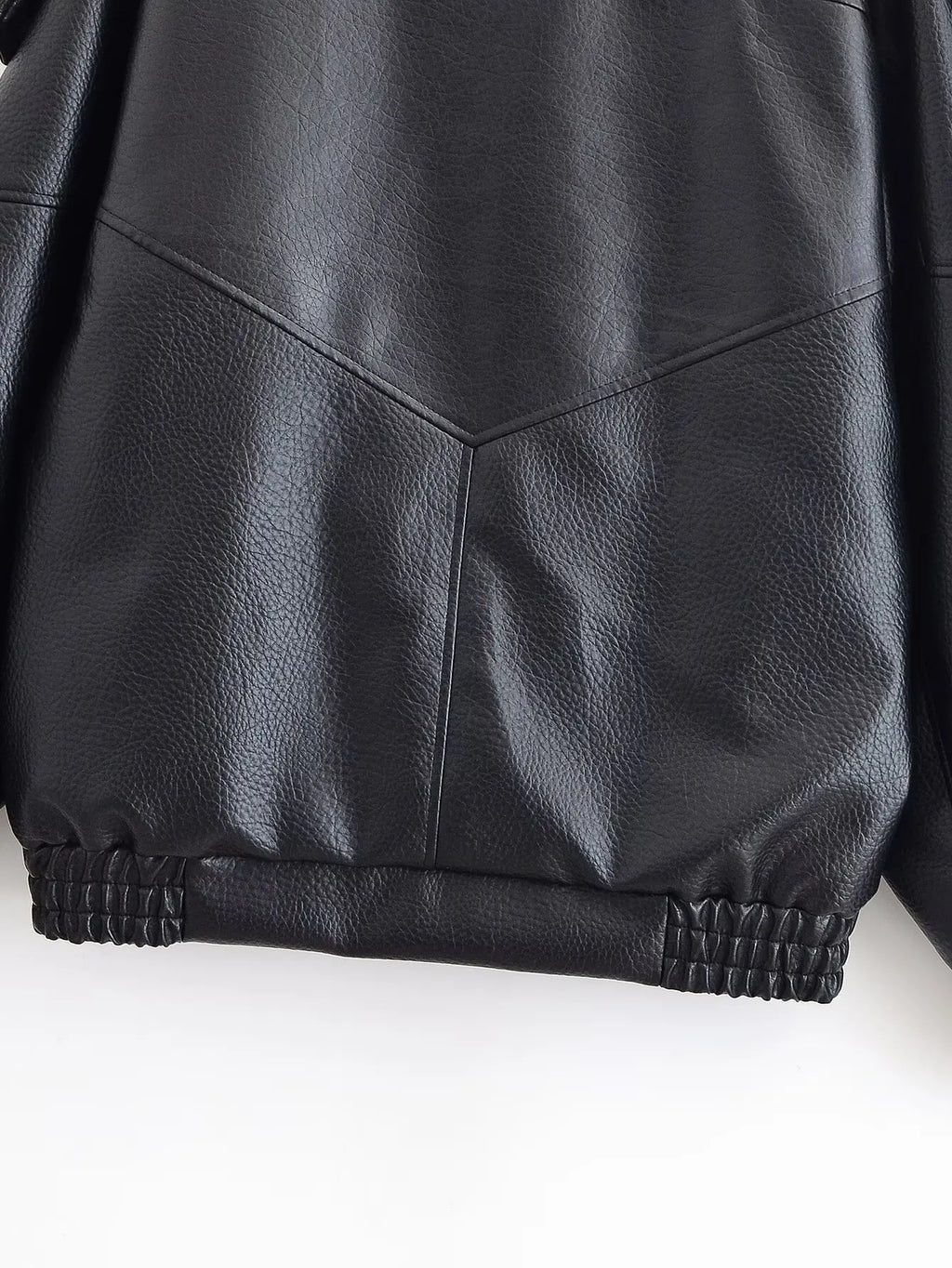 Veste Femme Asymétrique Noire Manches Longues Poches Zippée Ample – Style Mode High Street | Automne | HH