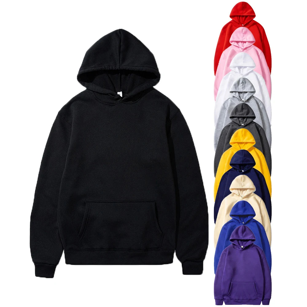 Sweat à Capuche Unisexe Couleur Unie Poche Kangourou Sport Fitness Casual Pullover Multicolore Confortable Tendance – Hoodie Unisexe Premium Multicolore | Mode Unisexe Sport Casual Premium