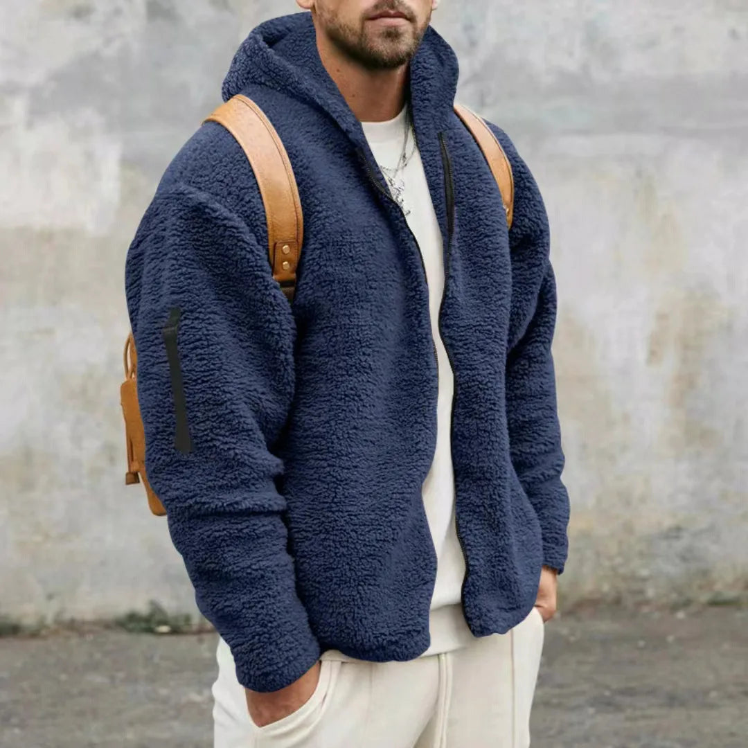 Veste Homme Automne Hiver Polaire Double Face Chaude Capuche Loose Casual Coupe-Vent – Manteau Chaud Tendance Saison Froide | Mode Homme Premium