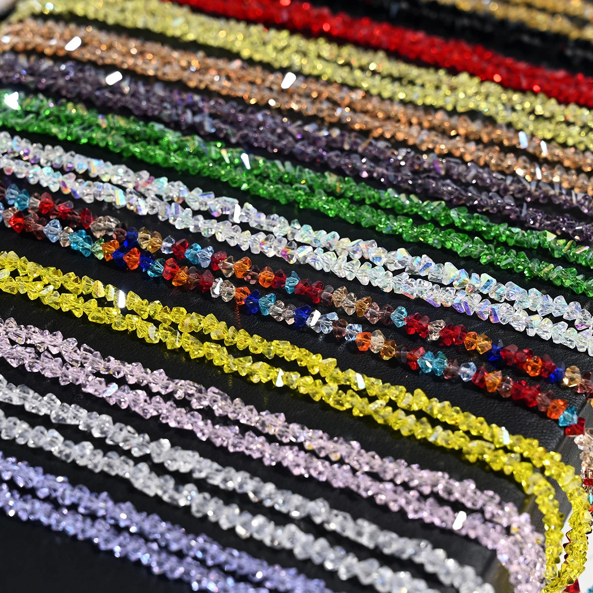 Lot 120 Perles Cristal Autrichien Triangles 4mm — Intercalaires DIY Bracelet Collier
