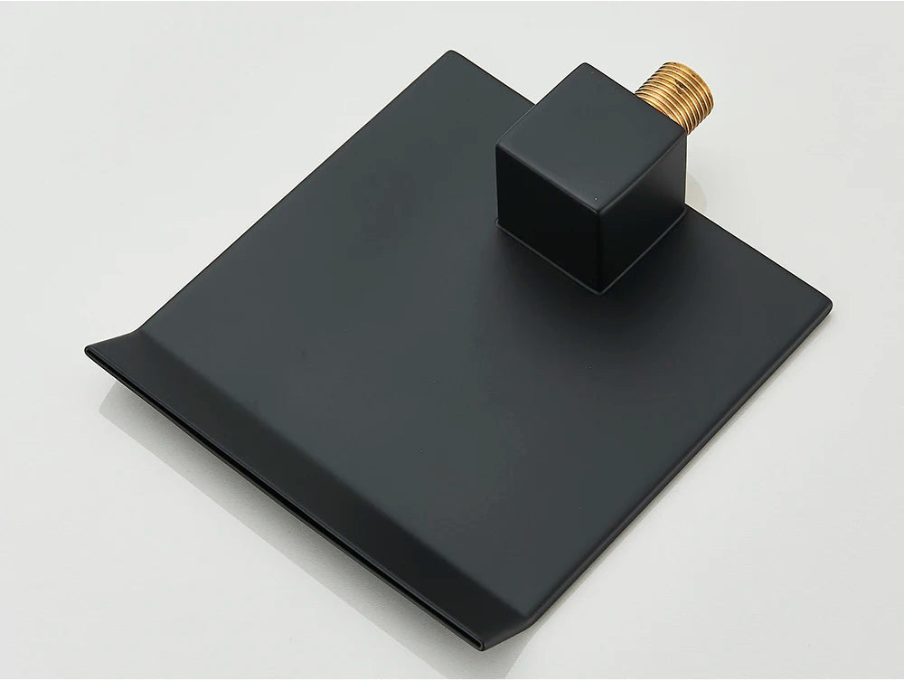 Ensemble Douche Encastré Noir Mat – 2-3 Voies, Mitigeur Caché, Pommeau Pluie | Salle de Bain Design