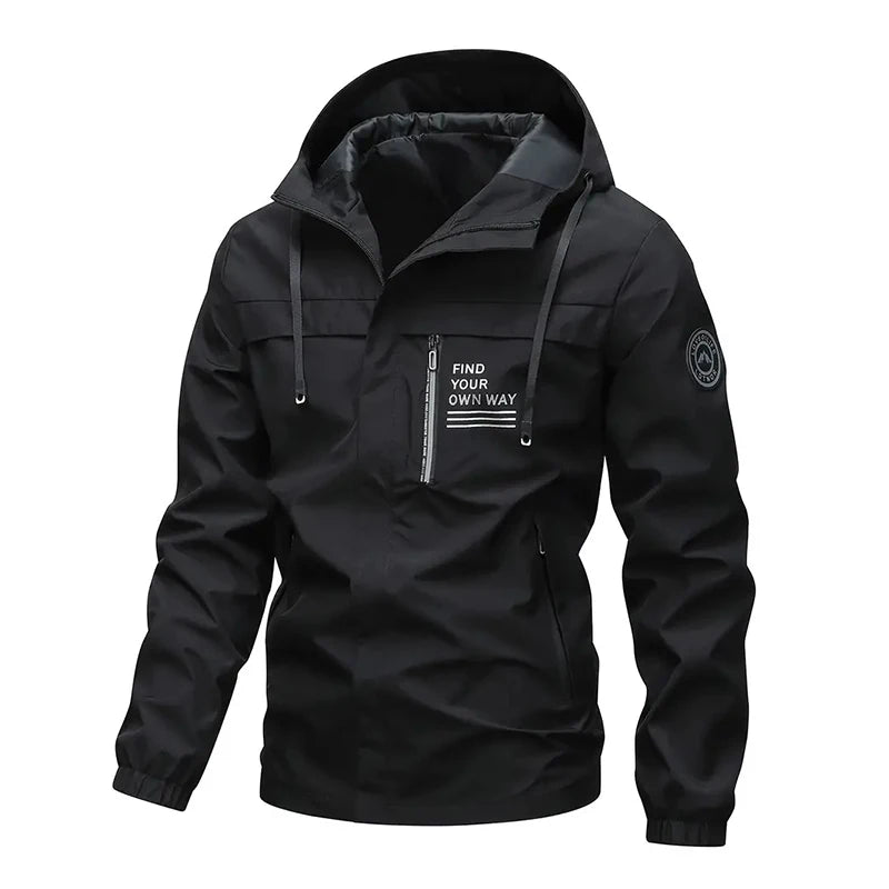 Veste Homme Randonnée Coupe-Vent Ventilée Couleur Unie Polyvalente Casual Outdoor Printemps Automne Légère Confortable Élégante Intemporelle – Veste Outdoor Premium Coupe-Vent Ventilée Randonnée | Mode Homme Outdoor Premium